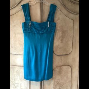 AJ Bari Party Dress Teal